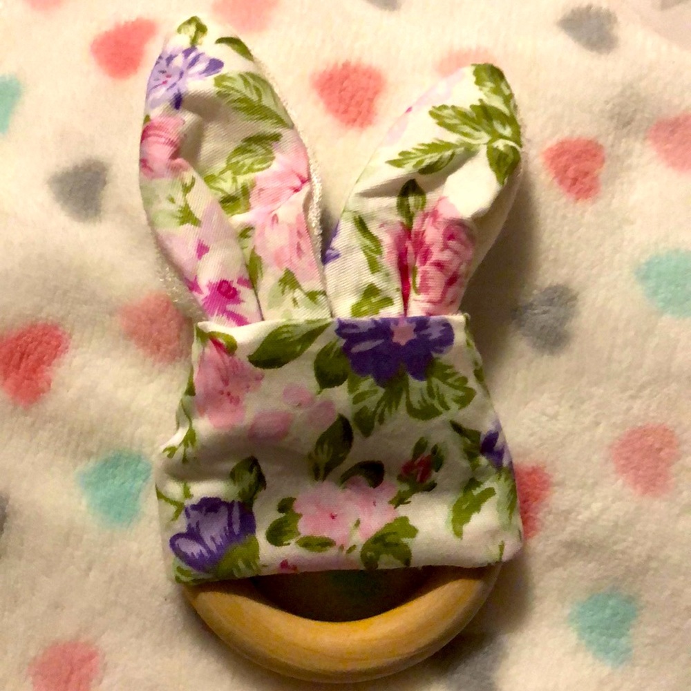 Bunny Ear Teething Ring